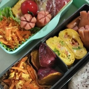 ケチャップ＋チーズのお花ソーセージ♡